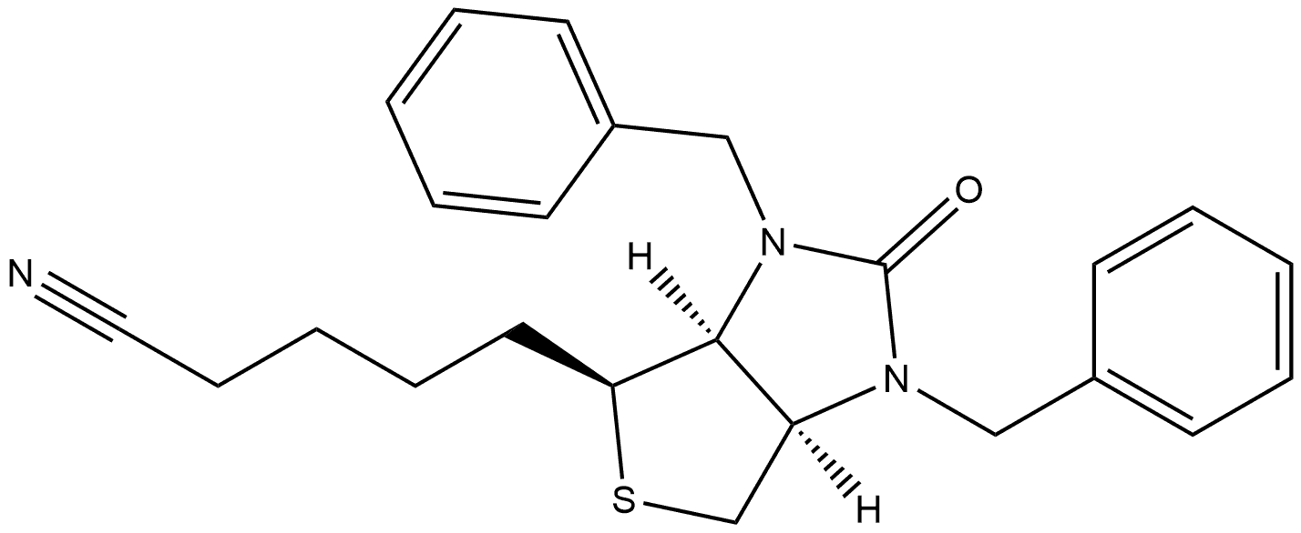 1H-Thieno[3,4-d]imidazole-4-pentanenitrile, hexahydro-2-oxo-1,3-bis(phenylmethyl)-, (3aS,4S,6aR)-