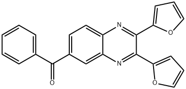 Methanone, (2,3-di-2-furanyl-6-quinoxalinyl)phenyl- Struktur