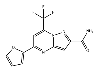 Pyrazolo[1,5-a]pyrimidine-2-carboxamide, 5-(2-furanyl)-7-(trifluoromethyl)- Struktur