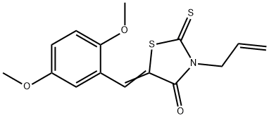 (5Z)-5-[(2,5-dimethoxyphenyl)methylidene]-3-prop-2-enyl-2-sulfanylidene-1,3-thiazolidin-4-one Struktur