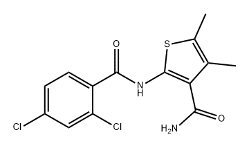 3-Thiophenecarboxamide, 2-[(2,4-dichlorobenzoyl)amino]-4,5-dimethyl- Struktur