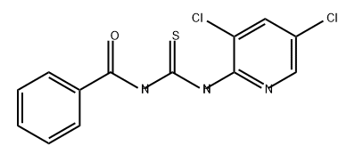 Benzamide, N-[[(3,5-dichloro-2-pyridinyl)amino]thioxomethyl]- Struktur