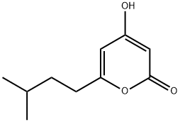 2H-Pyran-2-one, 4-hydroxy-6-(3-methylbutyl)- Struktur