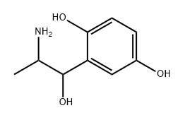 1,4-Benzenediol, 2-(2-amino-1-hydroxypropyl)- Struktur