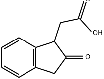 1H-Indene-1-acetic acid, 2,3-dihydro-2-oxo- Struktur