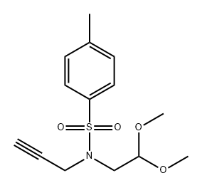 Benzenesulfonamide, N-(2,2-dimethoxyethyl)-4-methyl-N-2-propyn-1-yl- Struktur