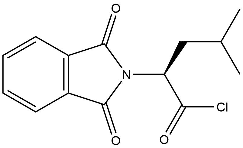 2H-Isoindole-2-acetyl chloride, 1,3-dihydro-α-(2-methylpropyl)-1,3-dioxo-, (αS)- Struktur