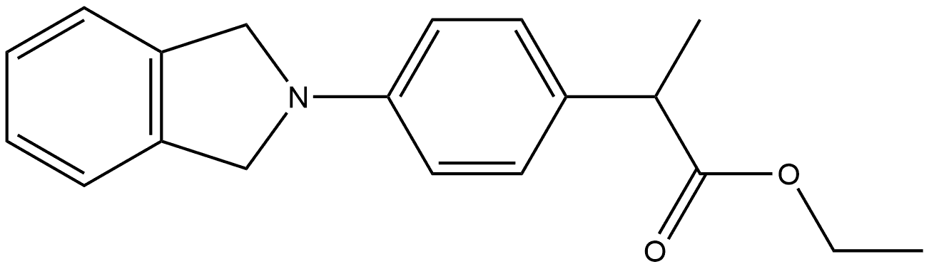 Benzeneacetic acid, 4-(1,3-dihydro-2H-isoindol-2-yl)-α-methyl-, ethyl ester Struktur