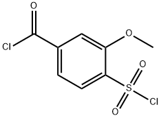 Benzoyl chloride, 4-(chlorosulfonyl)-3-methoxy- Struktur