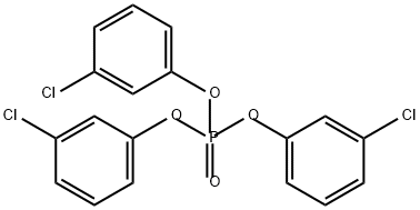 Phosphoric acid tris(3-chlorophenyl) ester Struktur