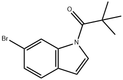 1-Propanone, 1-(6-bromo-1H-indol-1-yl)-2,2-dimethyl- Struktur