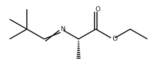 Alanine, N-(2,2-dimethylpropylidene)-, ethyl ester Struktur