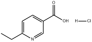 3-Pyridinecarboxylic acid, 6-ethyl-, hydrochloride (1:1) Struktur