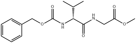 Glycine, N-[(phenylmethoxy)carbonyl]-D-valyl-, methyl ester Struktur