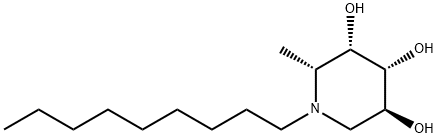 3,4,5-Piperidinetriol, 2-methyl-1-nonyl-, (2R,3S,4R,5S)- Struktur