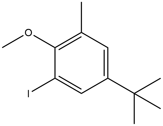 5-tert-Butyl-1-iodo-2-methoxy-3-methyl-benzene Struktur