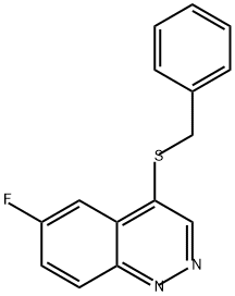 Cinnoline, 6-fluoro-4-[(phenylmethyl)thio]- Struktur