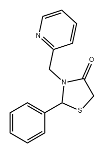 4-Thiazolidinone, 2-phenyl-3-(2-pyridinylmethyl)- Struktur