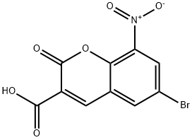 6-Bromo-8-nitro-2-oxo-2H-chromene-3-carboxylic acid Struktur