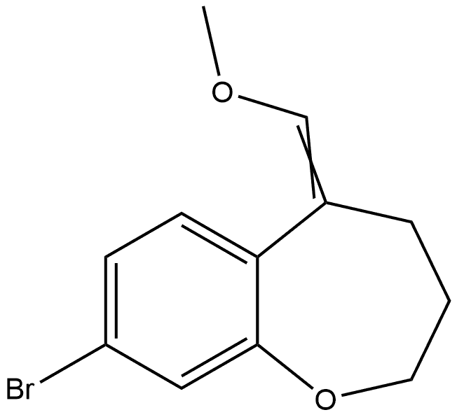 (Z)-8-bromo-5-(methoxymethylene)-2,3,4,5-tetrahydrobenzo[b]oxepine Struktur