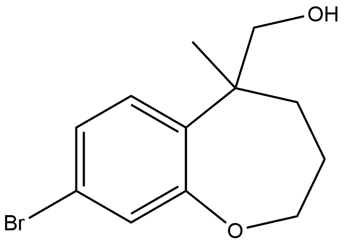 (8-bromo-5-methyl-3,4-dihydro-2H-1-benzoxepin-5-yl)methanol Struktur