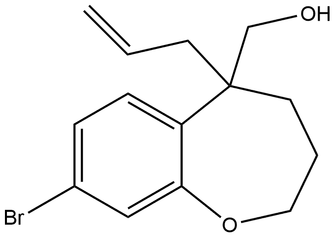 (5-allyl-8-bromo-2,3,4,5-tetrahydrobenzo[b]oxepin-5-yl)-methanol Struktur