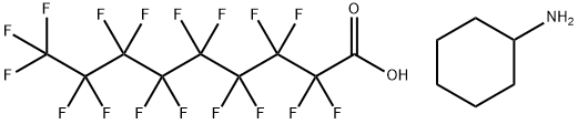 Nonanoic acid, heptadecafluoro-, compd. with cyclohexanamine (1:1) Struktur