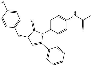 Acetamide, N-[4-[3-[(4-chlorophenyl)methylene]-2,3-dihydro-2-oxo-5-phenyl-1H-pyrrol-1-yl]phenyl]- Struktur