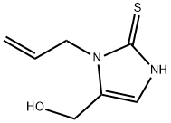 2H-Imidazole-2-thione, 1,3-dihydro-5-(hydroxymethyl)-1-(2-propen-1-yl)- Struktur