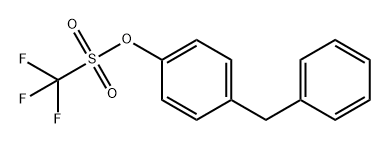 Methanesulfonic acid, 1,1,1-trifluoro-, 4-(phenylmethyl)phenyl ester Struktur