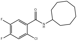 2-chloro-N-cyclooctyl-4,5-difluorobenzamide Struktur