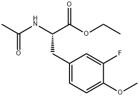 Tyrosine, N-acetyl-3-fluoro-O-methyl-, ethyl ester Struktur