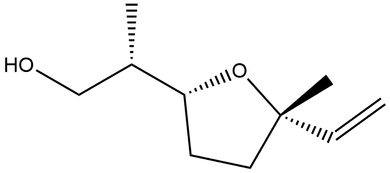 (βS,2R,5S)-β,5-Dimethyl-5β-vinyltetrahydrofuran-2β-ethanol Struktur