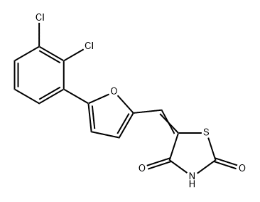 2,4-Thiazolidinedione, 5-[[5-(2,3-dichlorophenyl)-2-furanyl]methylene]- Struktur