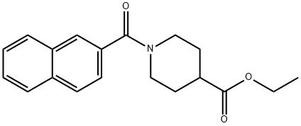 4-Piperidinecarboxylic acid, 1-(2-naphthalenylcarbonyl)-, ethyl ester Struktur