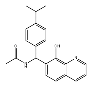 Acetamide, N-[(8-hydroxy-7-quinolinyl)[4-(1-methylethyl)phenyl]methyl]- Struktur