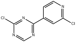 1,3,5-Triazine, 2-chloro-4-(2-chloro-4-pyridinyl)- Struktur