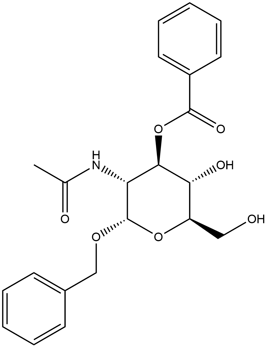 α-D-Glucopyranoside, phenylmethyl 2-(acetylamino)-2-deoxy-, 3-benzoate