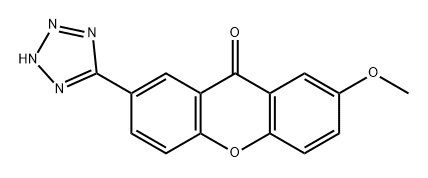 9H-Xanthen-9-one, 2-methoxy-7-(2H-tetrazol-5-yl)- Struktur