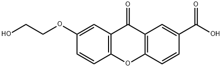 9H-Xanthene-2-carboxylic acid, 7-(2-hydroxyethoxy)-9-oxo- Struktur