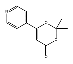 4H-1,3-Dioxin-4-one, 2,2-dimethyl-6-(4-pyridinyl)- Struktur