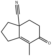 3aH-Indene-3a-carbonitrile,1,2,3,4,5,6-hexahydro-7-methyl-6-oxo-(9CI) Struktur