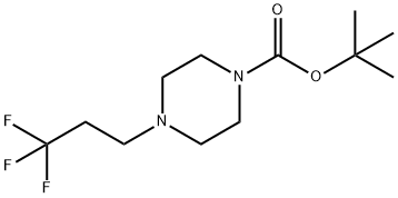 1-Piperazinecarboxylic acid, 4-(3,3,3-trifluoropropyl)-, 1,1-dimethylethyl ester Struktur