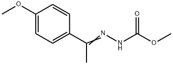 Hydrazinecarboxylic acid, 2-[1-(4-methoxyphenyl)ethylidene]-, methyl ester Struktur