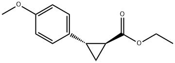 Cyclopropanecarboxylic acid, 2-(4-methoxyphenyl)-, ethyl ester, (1S,2S)- Struktur