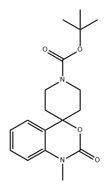 Spiro[4H-3,1-benzoxazine-4,4'-piperidine]-1'-carboxylic acid, 1,2-dihydro-1-methyl-2-oxo-, 1,1-dimethylethyl ester Struktur