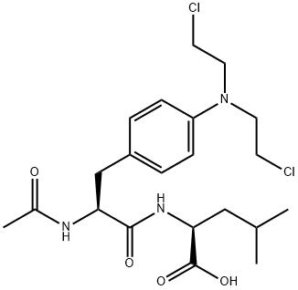 L-Leucine, N-acetyl-4-[bis(2-chloroethyl)amino]-L-phenylalanyl- Struktur