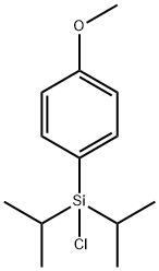 Benzene, 1-[chlorobis(1-methylethyl)silyl]-4-methoxy- Struktur