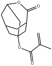 2-Propenoic acid, 2-methyl-, 5-oxo-4-oxatricyclo[4.3.1.13,8]undec-1-yl ester Struktur