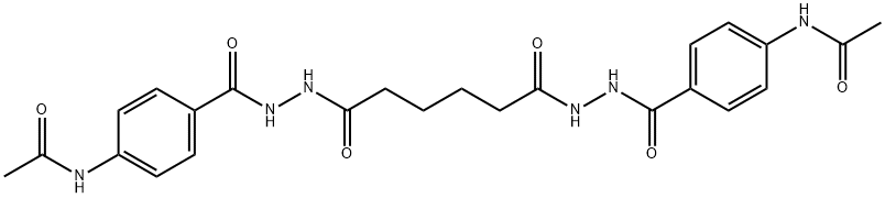 N,N'-[(1,6-dioxo-1,6-hexanediyl)bis(2,1-hydrazinediylcarbonyl-4,1-phenylene)]diacetamide Struktur